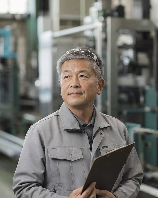 Factory supervisor at work
